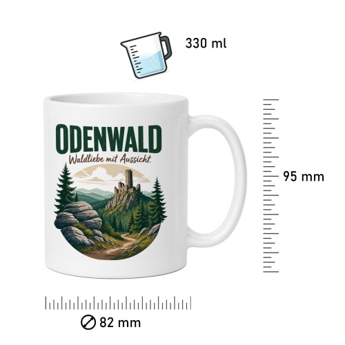 Tasse »Odenwald Waldliebe mit Aussicht«
