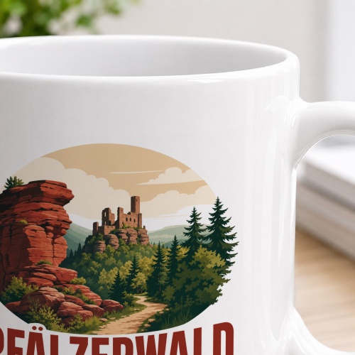 Tasse »Pfälzerwald Felsenland voller Waldwege.«