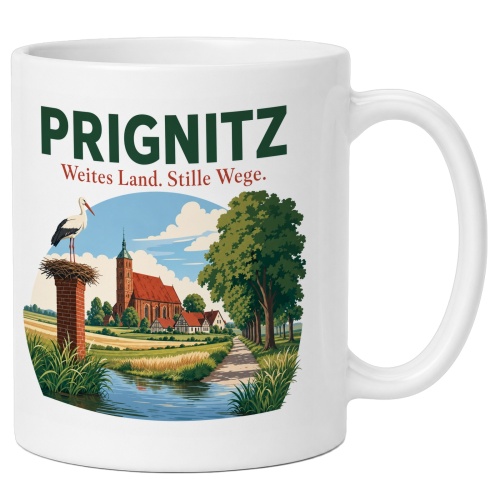 Tasse »Prignitz Weites Land. Stille Wege.«
