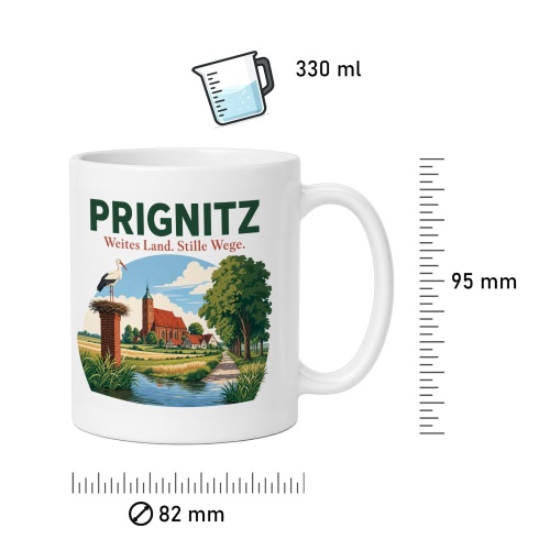 Tasse »Prignitz Weites Land. Stille Wege.«