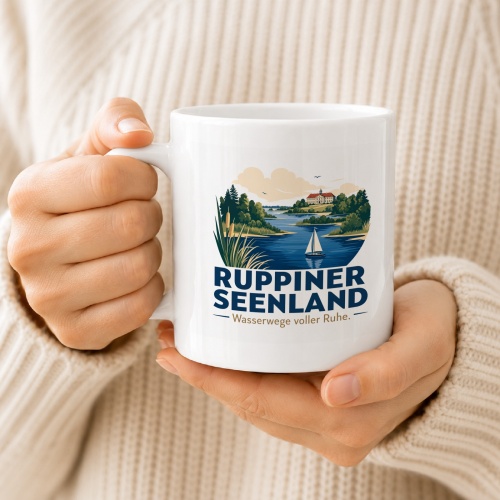 Tasse »Ruppiner Seenland – Wasserwege voller Ruhe.«