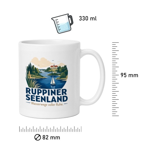 Tasse »Ruppiner Seenland – Wasserwege voller Ruhe.«