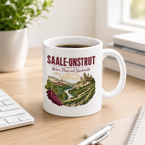 Tasse »Saale-Unstrut Wein, Fluss und Geschichte.«