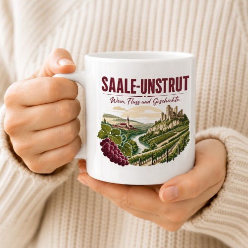 Tasse »Saale-Unstrut Wein, Fluss und Geschichte.«