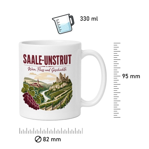 Tasse »Saale-Unstrut Wein, Fluss und Geschichte.«