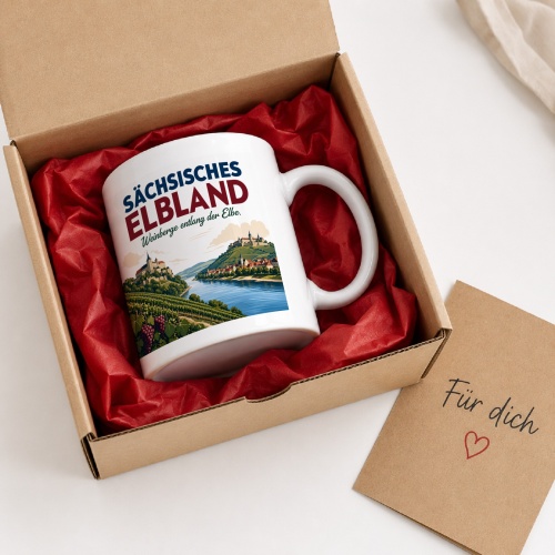 Tasse »Sächsisches Elbland – Weinberge entlang der Elbe«