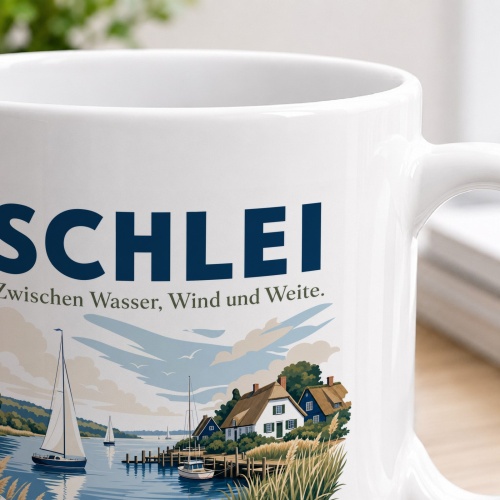 Tasse »Schlei – Zwischen Wasser, Wind und Weite.«