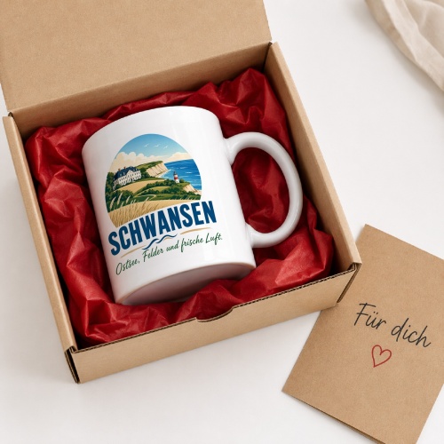 Tasse »Schwansen Ostsee, Felder und frische Luft.«