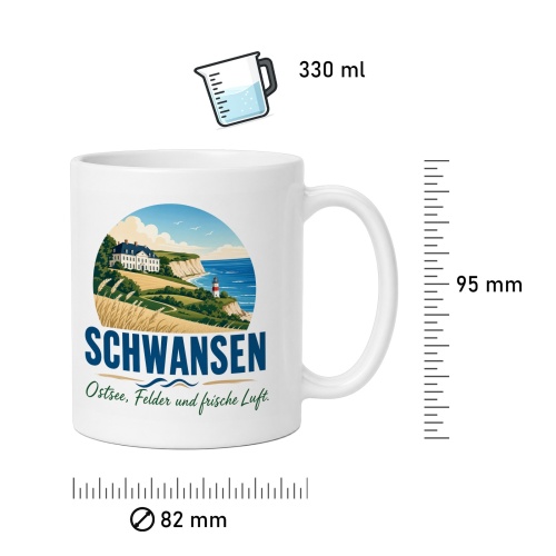 Tasse »Schwansen Ostsee, Felder und frische Luft.«