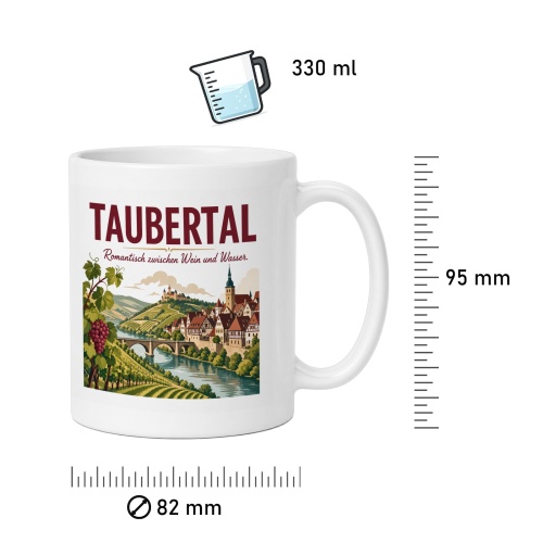 Tasse »Taubertal – Romantisch zwischen Wein und Wasser.«