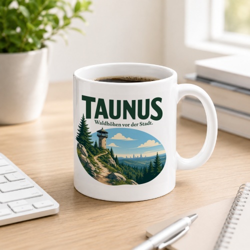 Tasse »Taunus Waldhöhen vor der Stadt.«