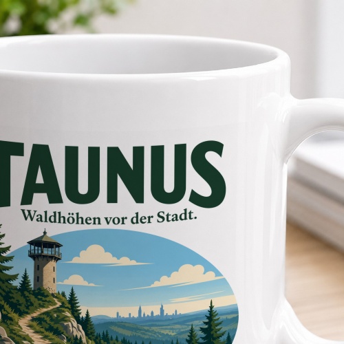 Tasse »Taunus Waldhöhen vor der Stadt.«