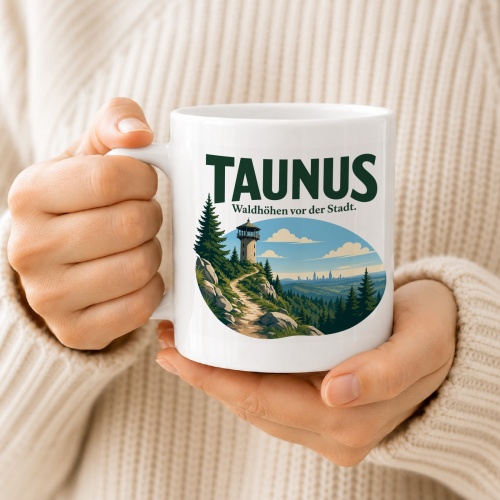 Tasse »Taunus Waldhöhen vor der Stadt.«