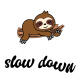 Tasse »slow down« Faultier-Motiv