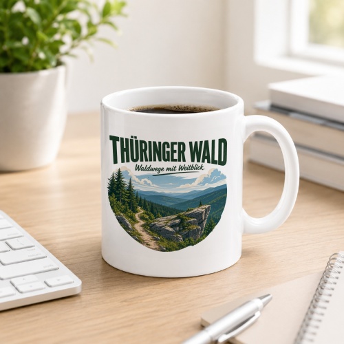 Tasse »Thüringer Wald Waldwege mit Weitblick.«