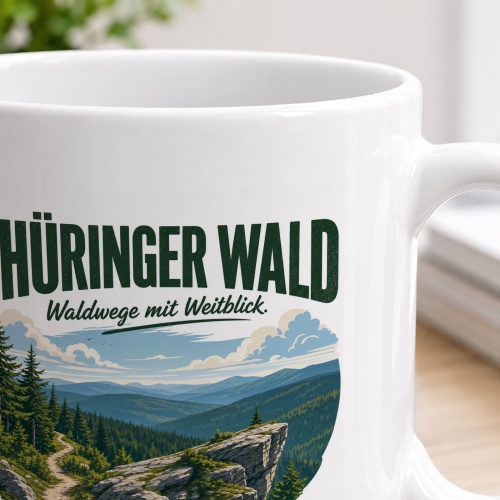 Tasse »Thüringer Wald Waldwege mit Weitblick.«