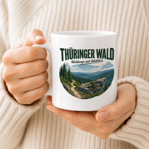 Tasse »Thüringer Wald Waldwege mit Weitblick.«