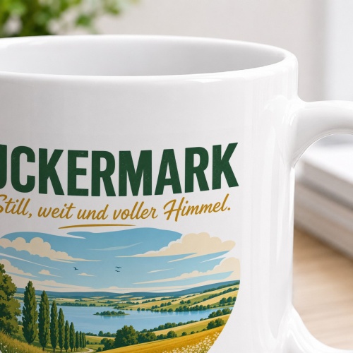 Tasse »Uckermark – Still, weit und voller Himmel.«