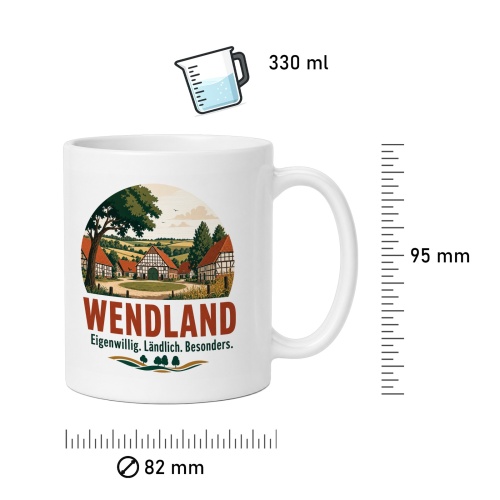 Tasse »Wendland Eigenwillig. Ländlich. Besonders.«