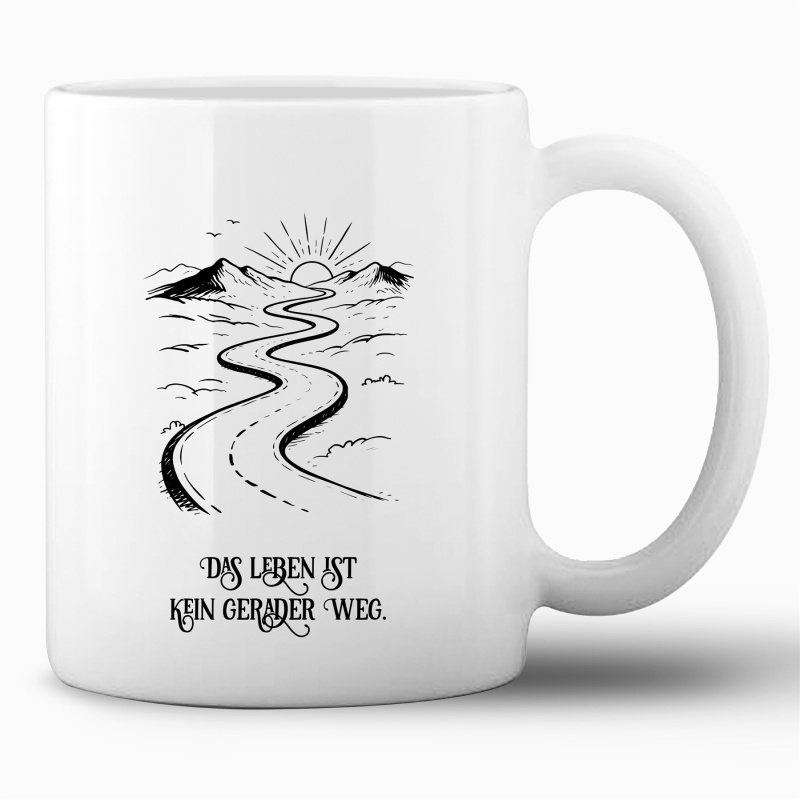 Tasse »Das Leben ist kein gerader Weg«