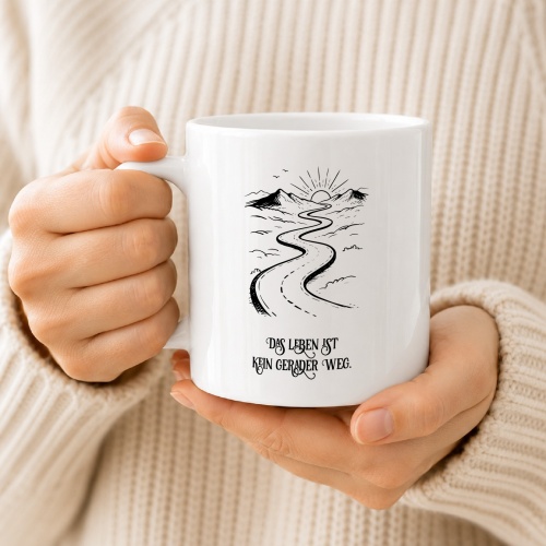 Tasse »Das Leben ist kein gerader Weg«