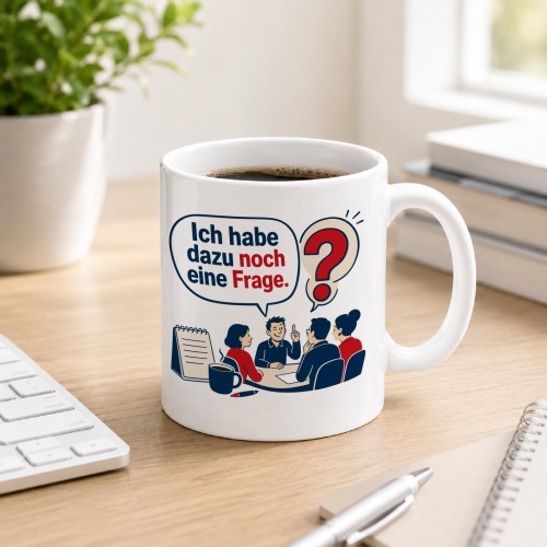 Tasse »Ich habe dazu noch eine Frage.«