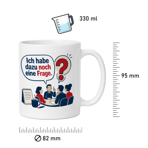 Tasse »Ich habe dazu noch eine Frage.«