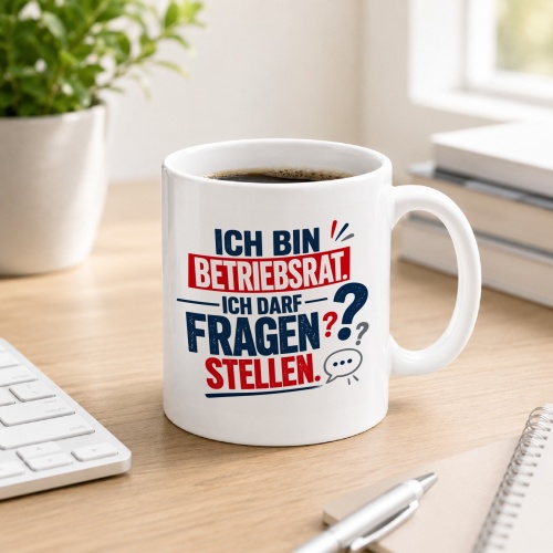 Tasse »Ich bin Betriebsrat. Ich darf Fragen...