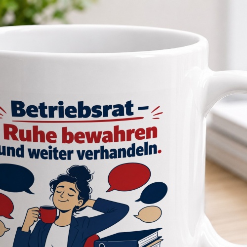 Tasse »Betriebsrat – Ruhe bewahren und weiter verhandeln.«