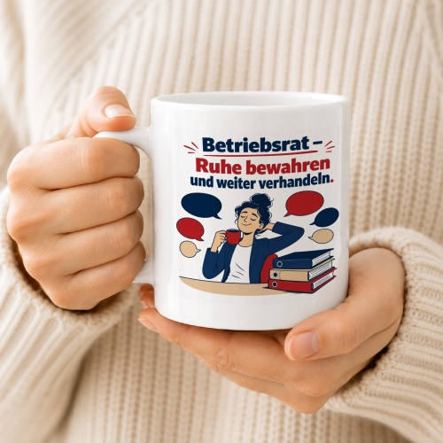 Tasse »Betriebsrat – Ruhe bewahren und weiter verhandeln.«