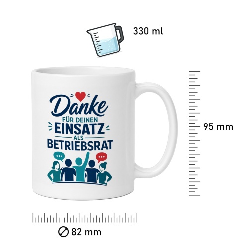 Tasse »Danke für deinen Einsatz als Betriebsrat«