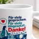 Tasse »Für viele gesprochen. Für viele eingesetzt. Danke!«