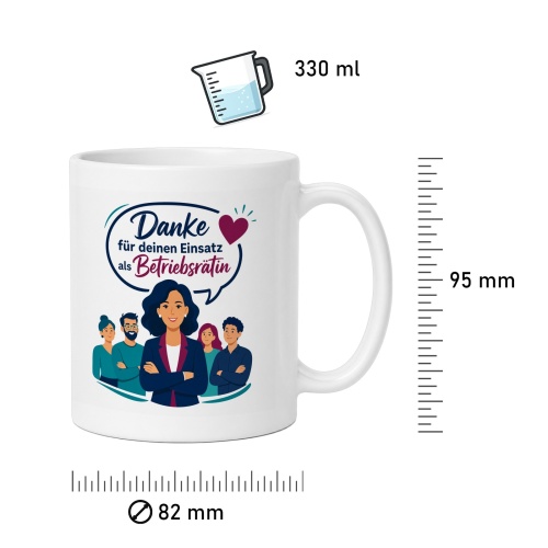 Tasse »Danke für deinen Einsatz als Betriebsrätin«