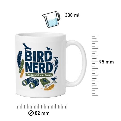 Tasse »Bird Nerd und ziemlich stolz darauf.«