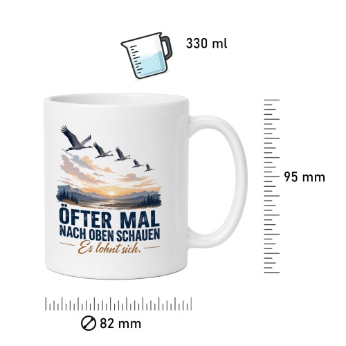 Tasse »Öfter mal nach oben schauen. Es lohnt sich.«