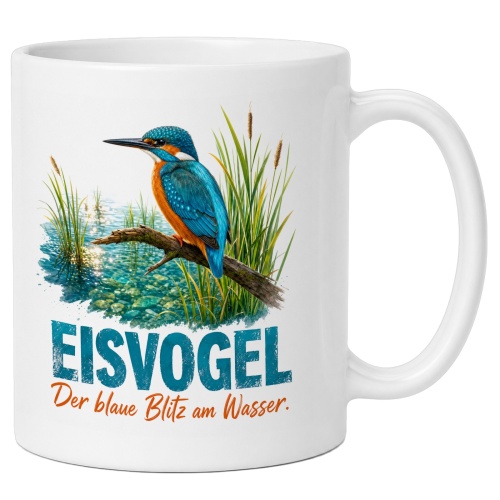 Tasse »Eisvogel Der blaue Blitz am Wasser:«