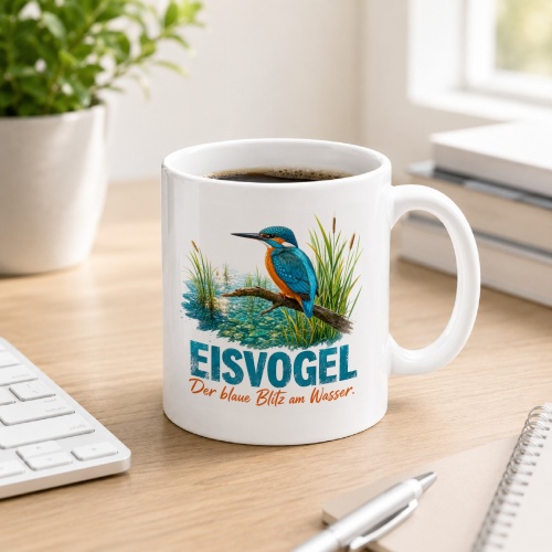 Tasse »Eisvogel Der blaue Blitz am Wasser:«