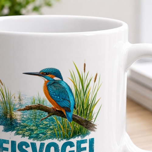 Tasse »Eisvogel Der blaue Blitz am Wasser:«