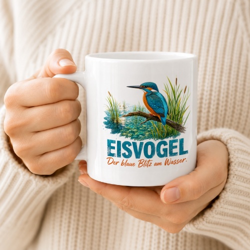 Tasse »Eisvogel Der blaue Blitz am Wasser:«