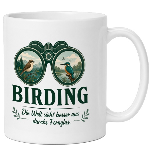Tasse »Birding Die Welt sieht besser aus durchs...