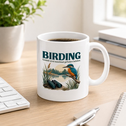 Tasse »Birding – Geduld wird manchmal...