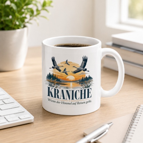 Tasse »Kraniche Wenn der Himmel auf Reisen...