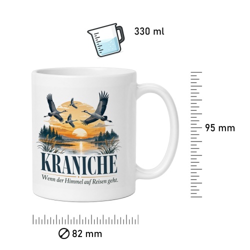 Tasse »Kraniche Wenn der Himmel auf Reisen geht.«