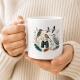 Tasse mit Vogelbeobachtungsmotiv
