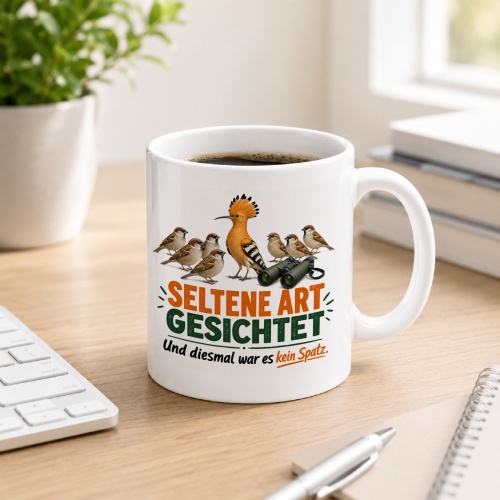 Tasse »Seltene Art gesichtet Und diesmal war es...