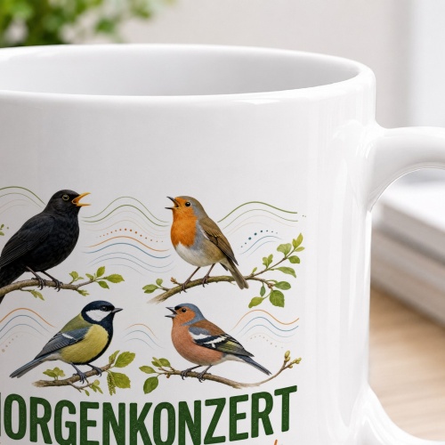 Tasse »Morgenkonzert Eintritt frei. Plätze unbegrenzt.«