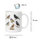 Tasse mit heimischen Singvögeln