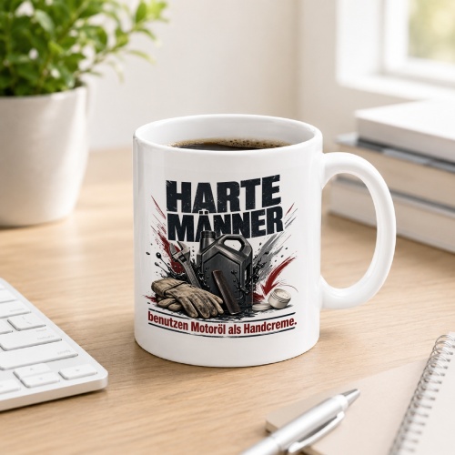 Tasse »Harte Männer benutzen Motoröl als...