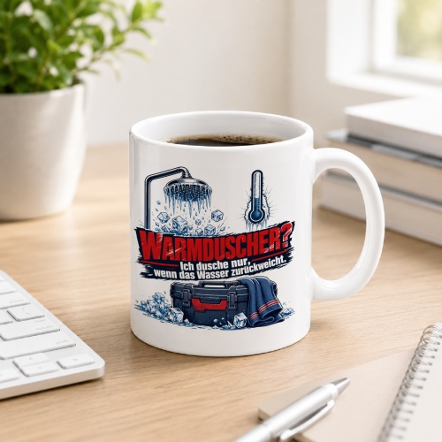 Tasse »Warmduscher?«