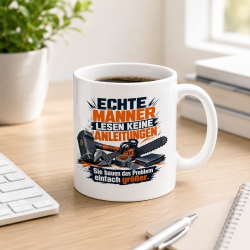 Tasse »Echte Männer lesen keine...